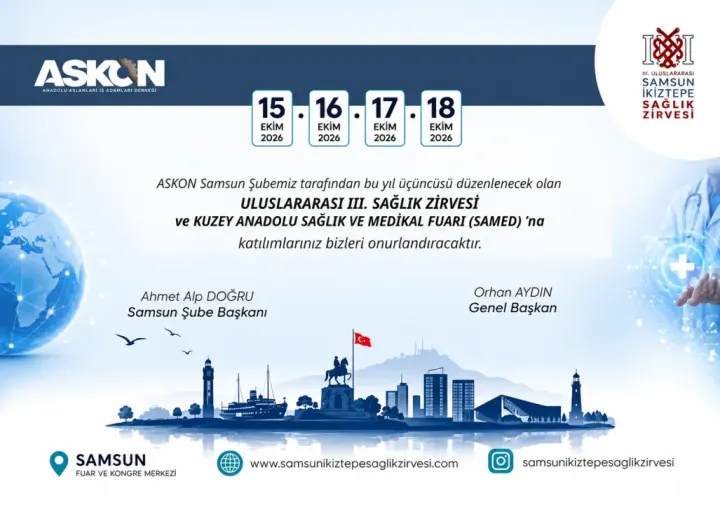 Samsun’da Uluslararası Sağlık Buluşması: İkiztepe Sağlık Zirvesi 15 Ekim’de Başlıyor