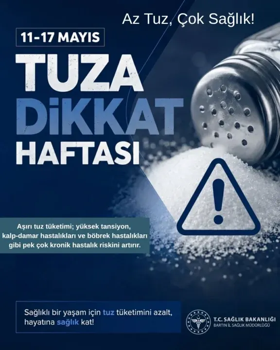 Bartın İl Sağlık Müdürlüğü’nden “Tuza Dikkat” Çağrısı