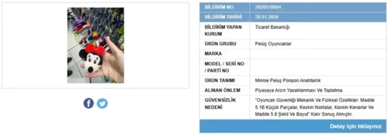 Bakanlıktan Sağlık Uyarısı: Riskli Oyuncak Piyasadan Toplatılıyor