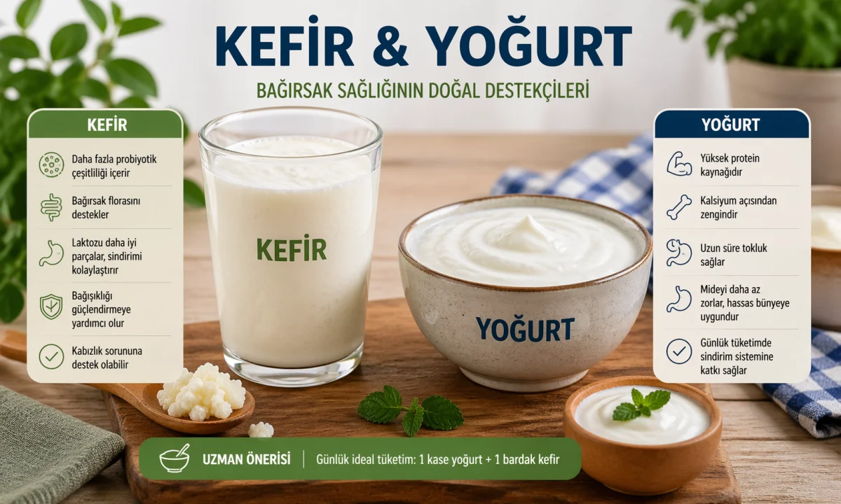 Bağırsak Sağlığında Hangisi Daha Etkili? Kefir mi Yoğurt mu Uzmanlar Açıkladı
