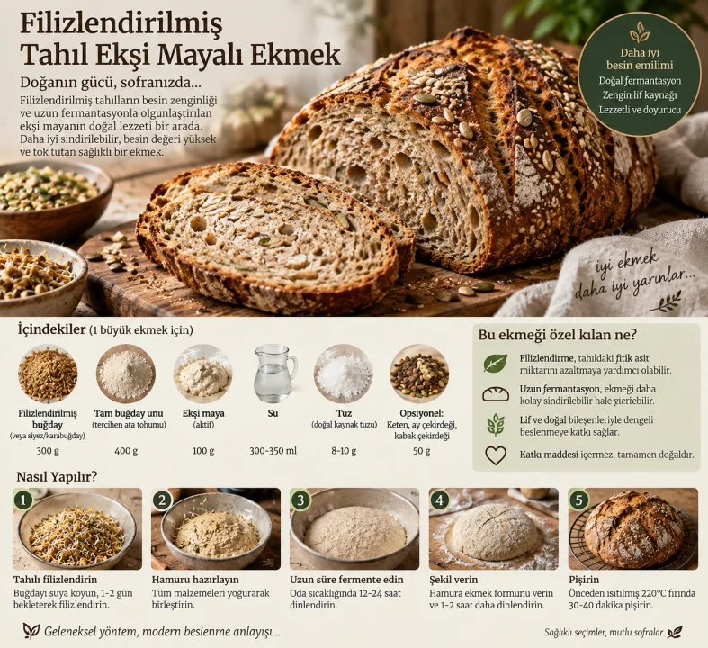 Ekmek Seçiminde Yeni Alternatifler: Filizlendirilmiş Tahıl ve Ekşi Maya Öne Çıkıyor
